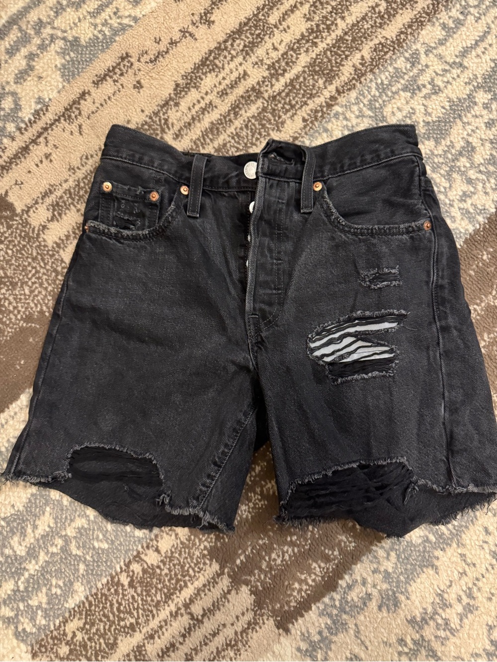 Levi’s distressed shorts